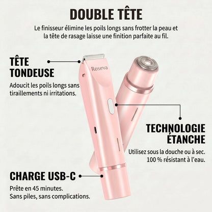 RASOIR 2 EN 1 BIKINI ET CORPS ROSEVA™