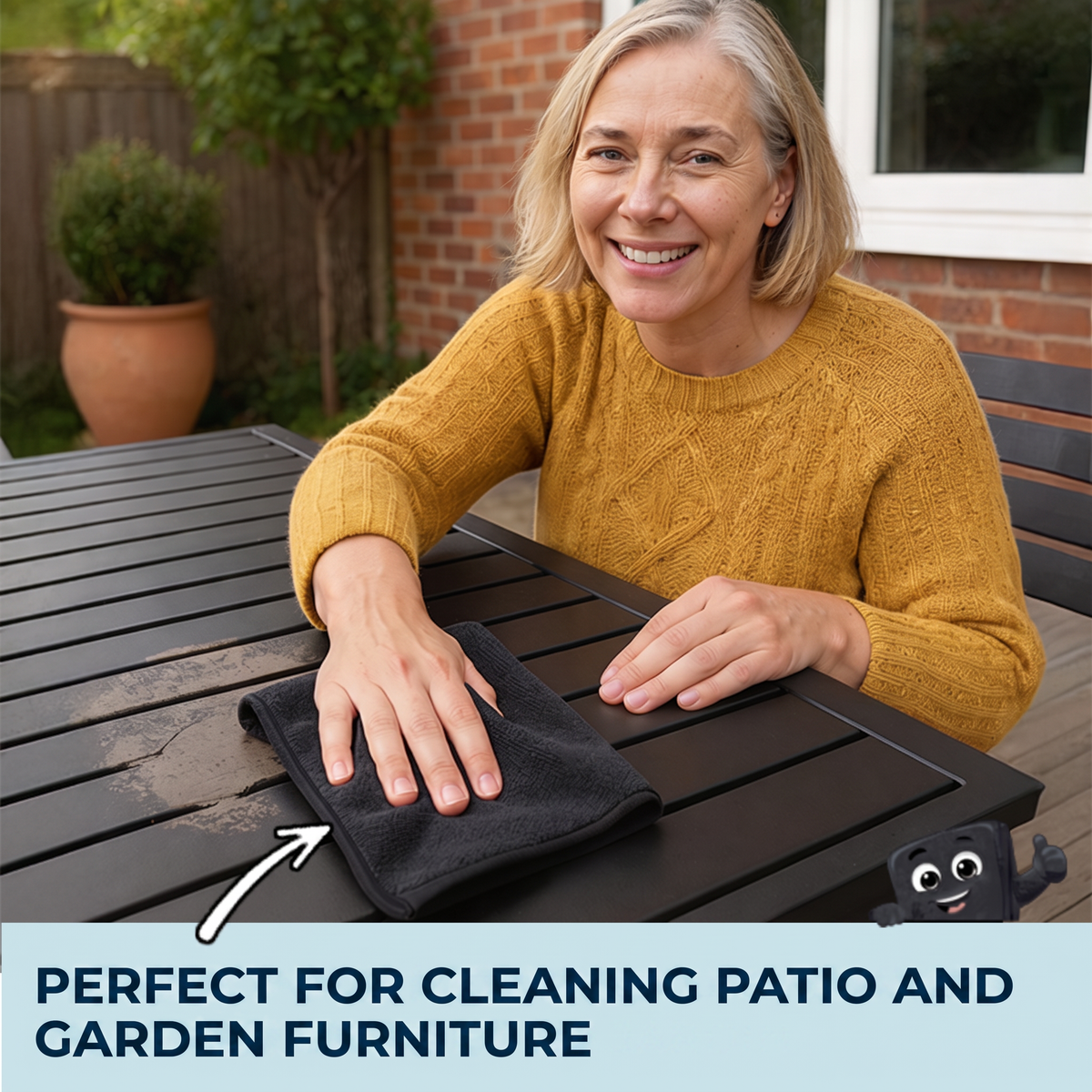 Perfect for cleaning patio and garden furniture