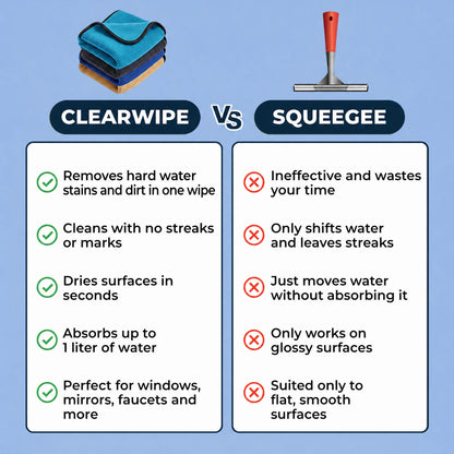 ClearWipe versus a squeegee